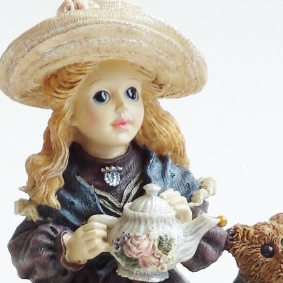 Yesterdays Child Vintage BOYDS BEARS Figurine Whitney w/ Wilson Tea Party #3523 - Picture 9 of 13